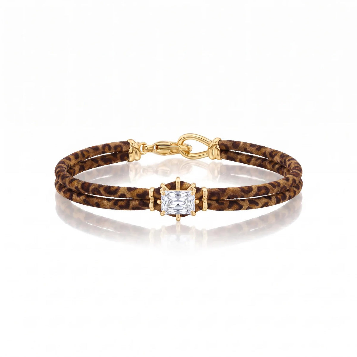 Leopard Zircon Charm Bracelet Set