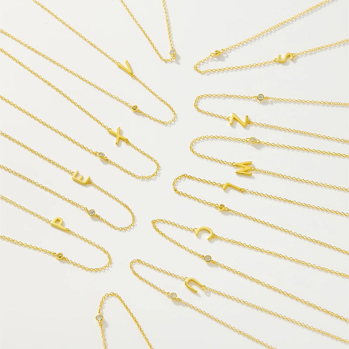 Minimalist Letter Initial Necklace