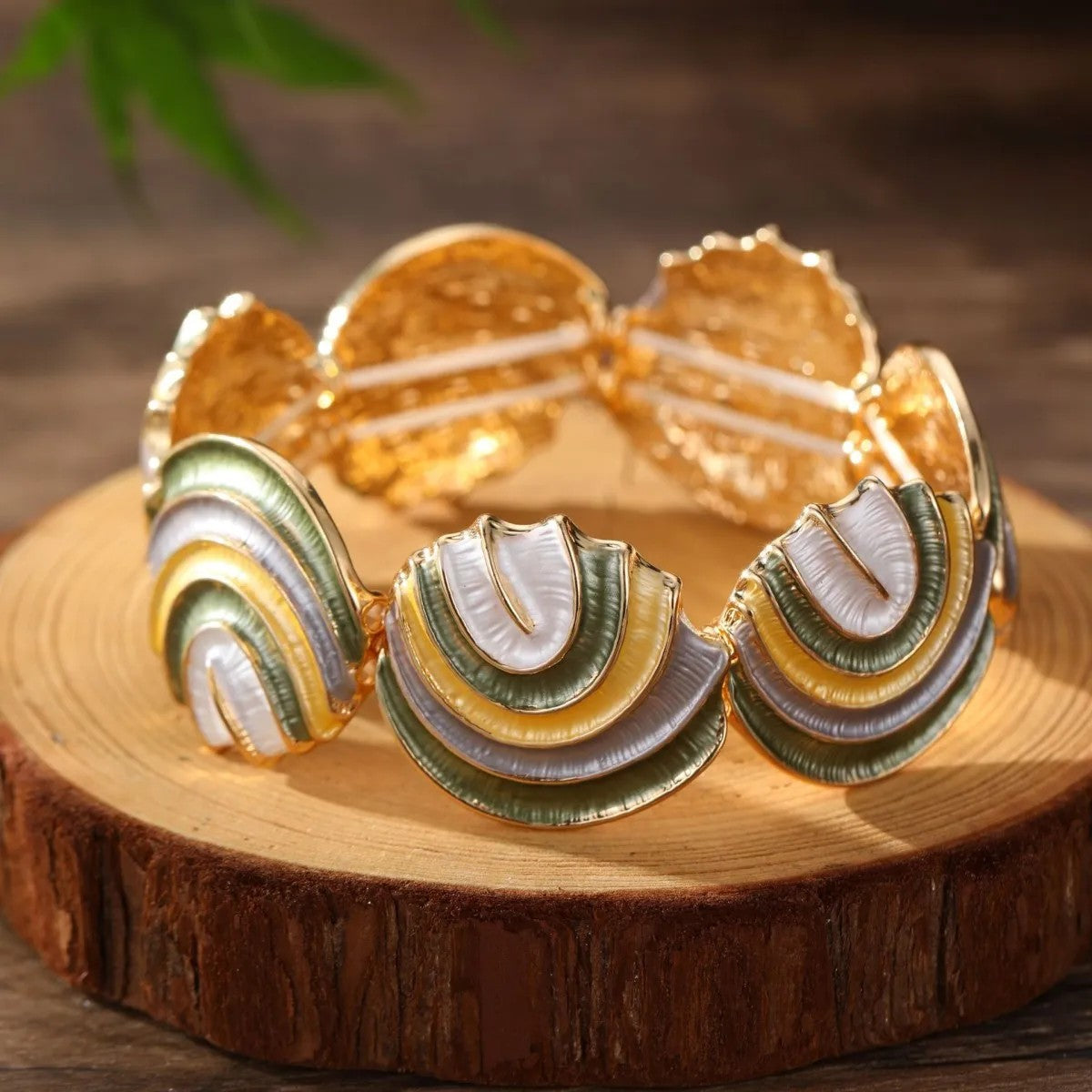 Colorful Shell Bangle