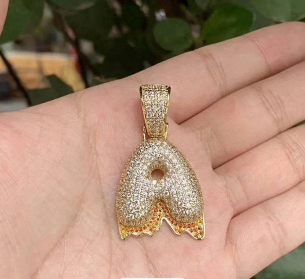 Zircon Pave Initial Necklace
