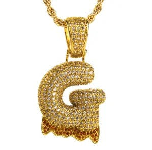 Zircon Pave Initial Necklace