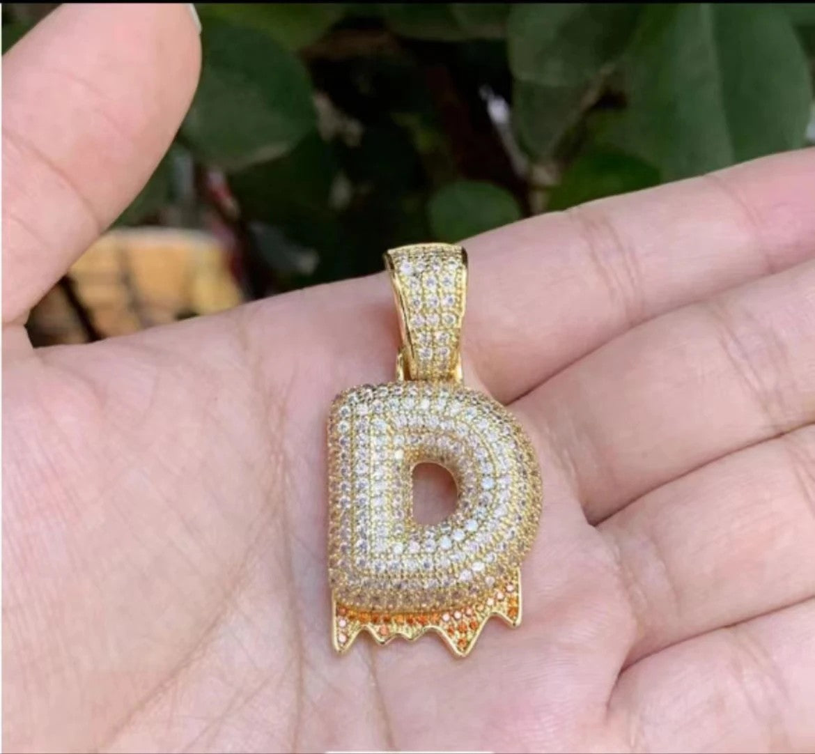 Zircon Pave Initial Necklace