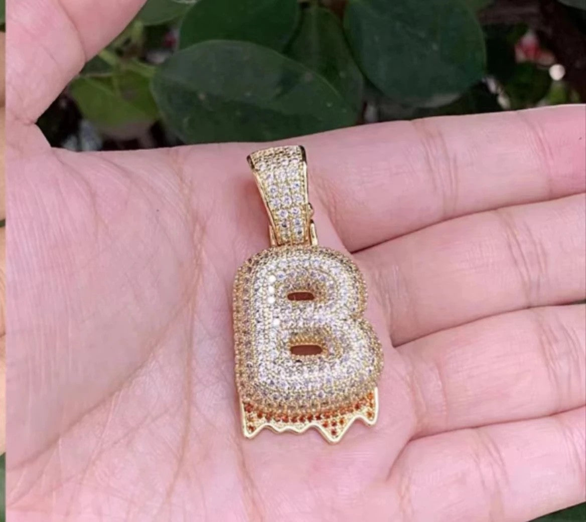 Zircon Pave Initial Necklace