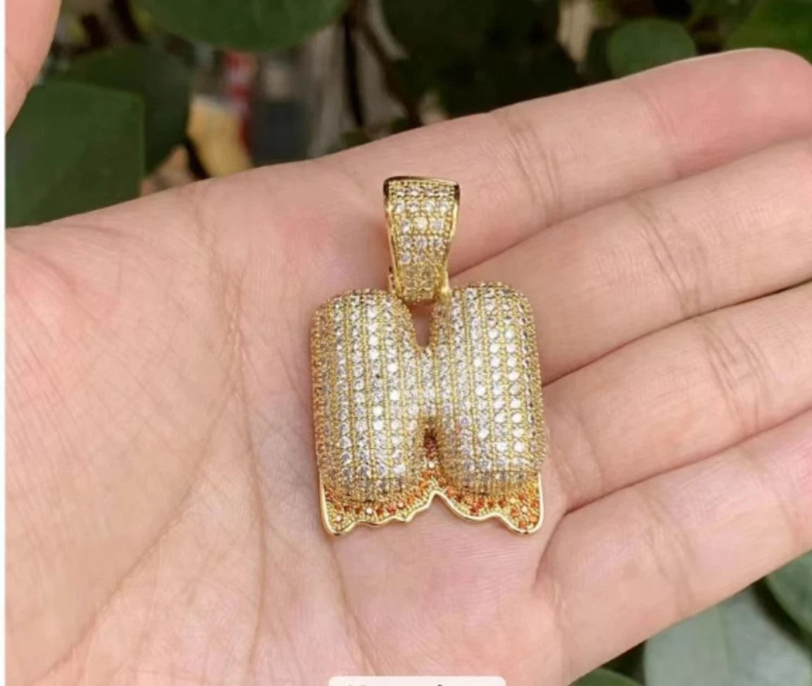 Zircon Pave Initial Necklace