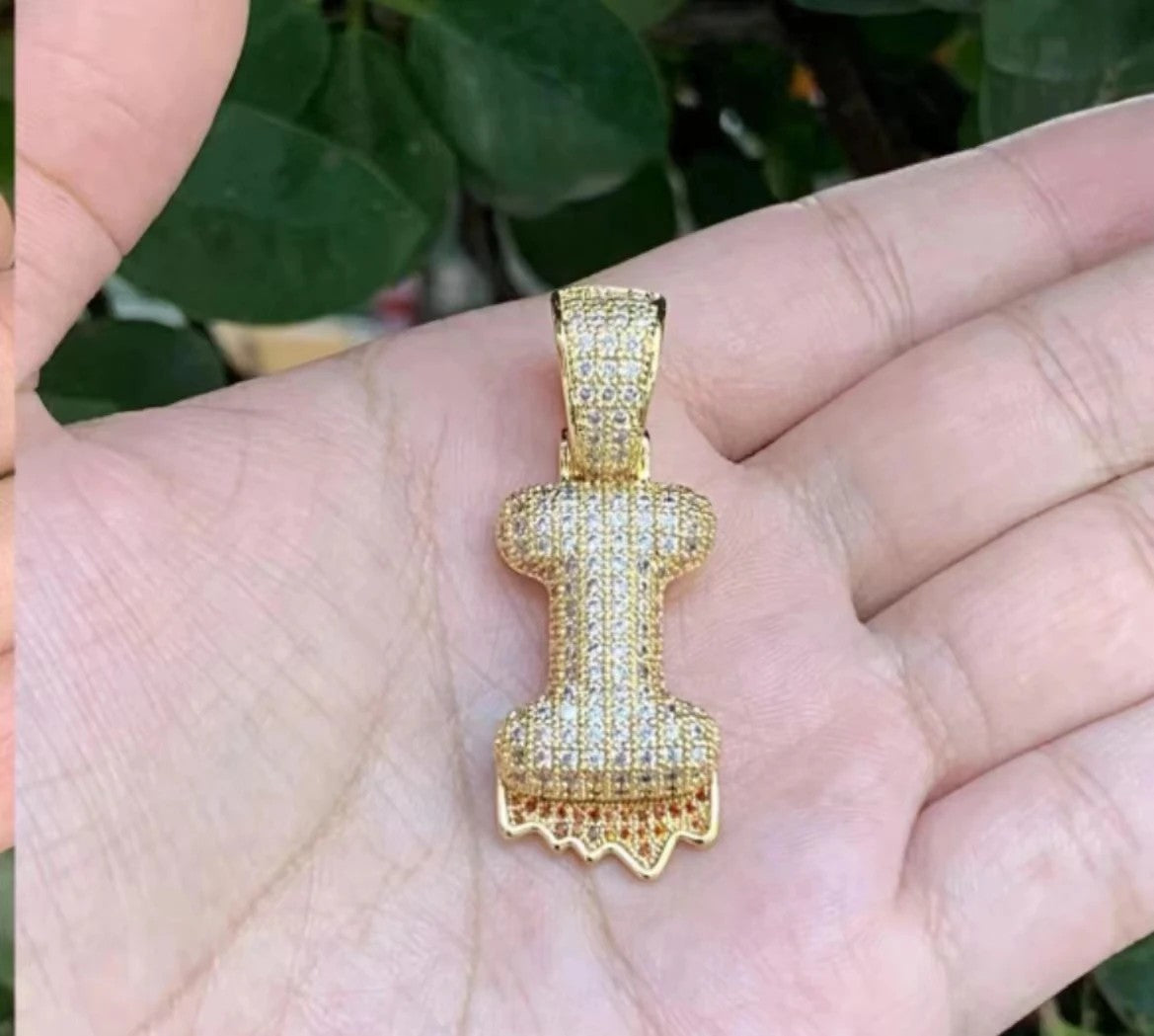 Zircon Pave Initial Necklace