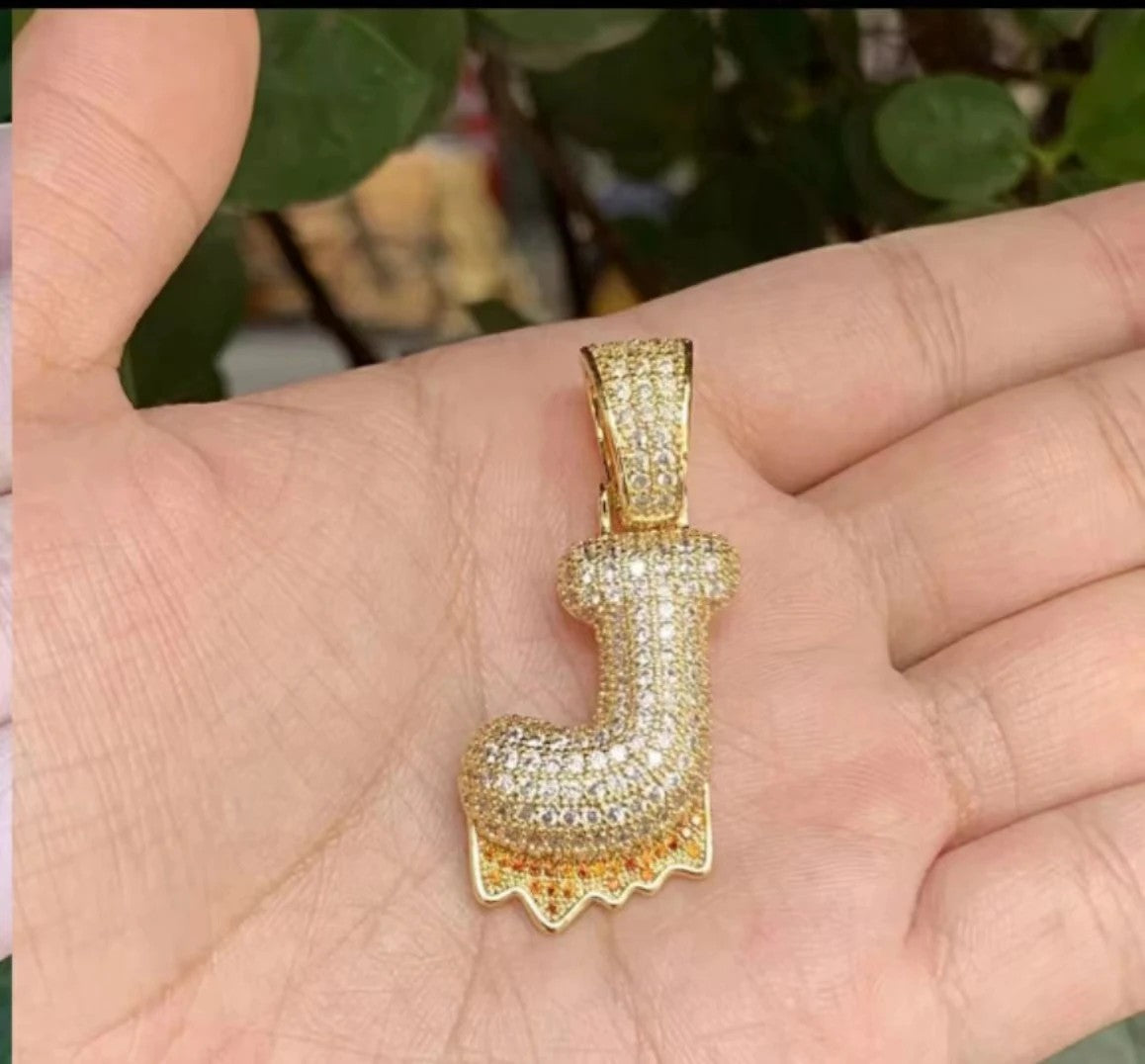 Zircon Pave Initial Necklace