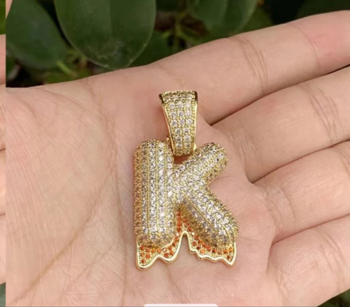 Zircon Pave Initial Necklace