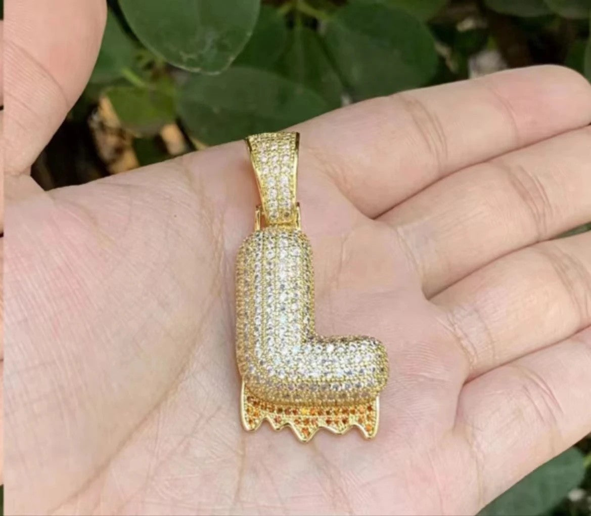 Zircon Pave Initial Necklace