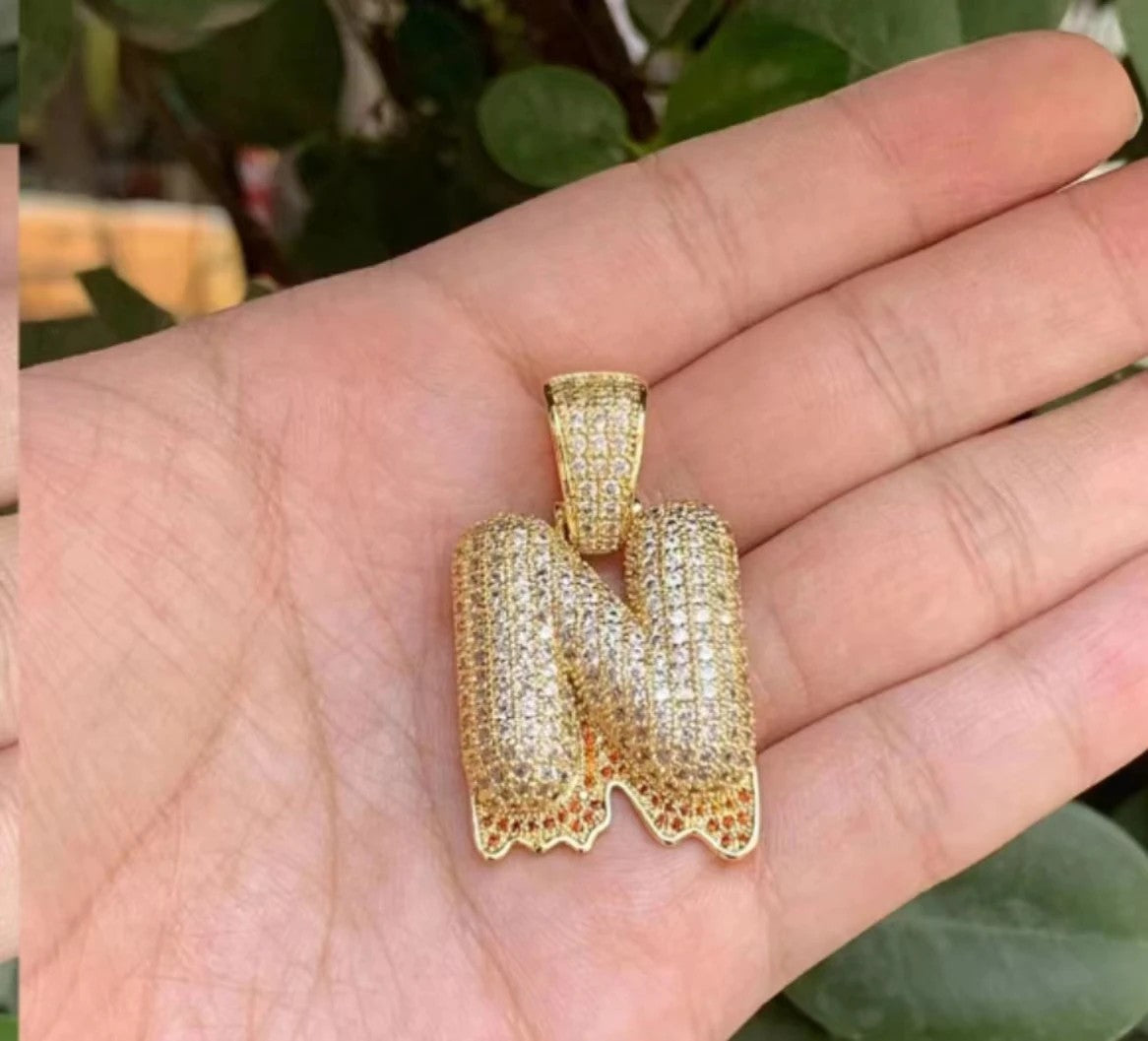 Zircon Pave Initial Necklace