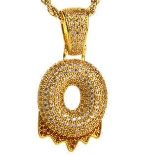 Zircon Pave Initial Necklace