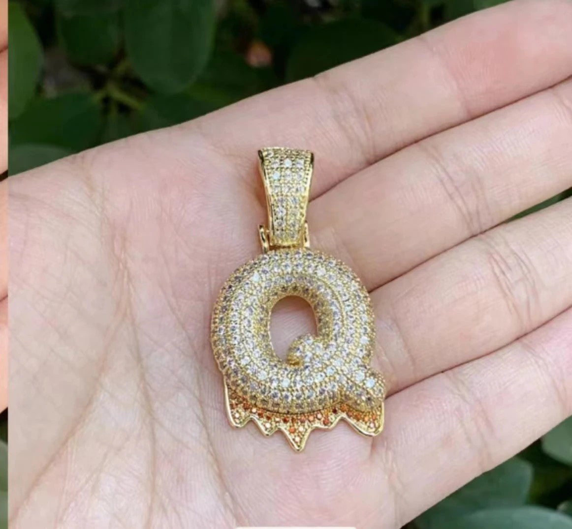 Zircon Pave Initial Necklace