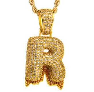 Zircon Pave Initial Necklace