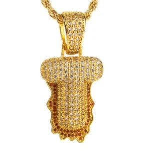 Zircon Pave Initial Necklace