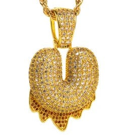 Zircon Pave Initial Necklace