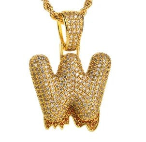 Zircon Pave Initial Necklace