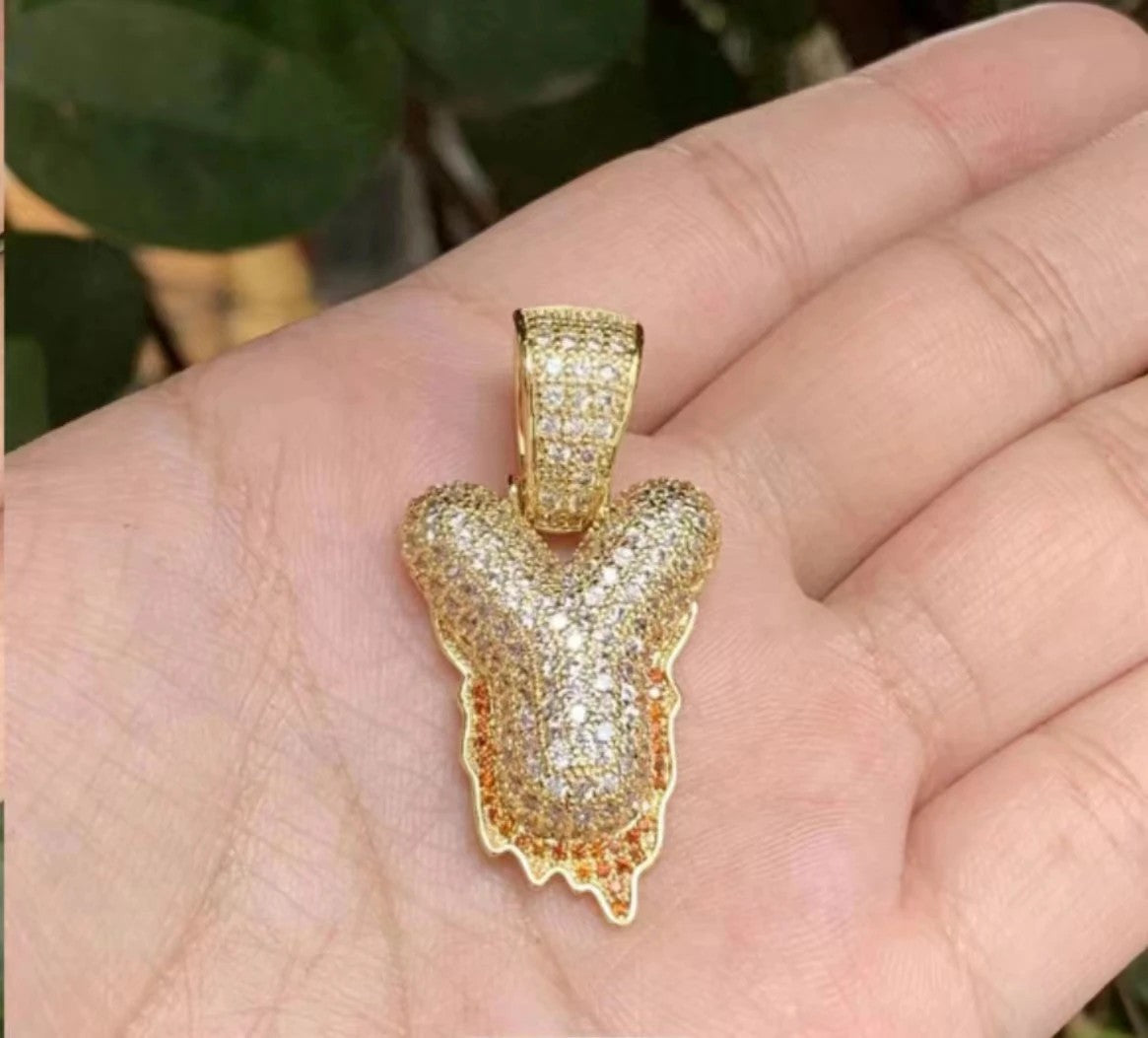 Zircon Pave Initial Necklace
