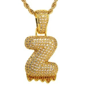 Zircon Pave Initial Necklace