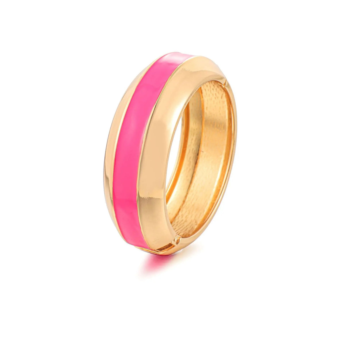 Colorful Enamel Hinged Bangle