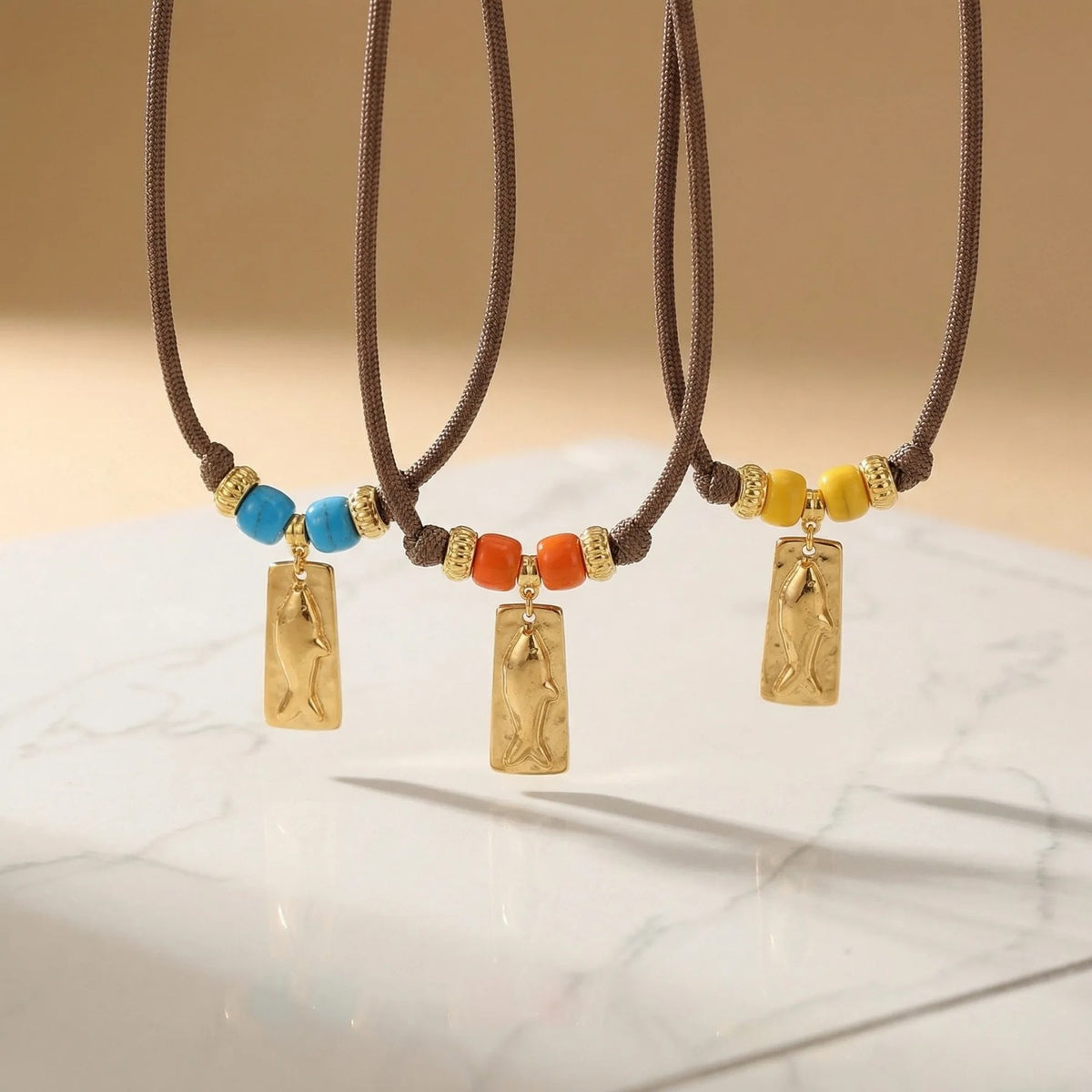 Turquoise Fish Pendant Necklace