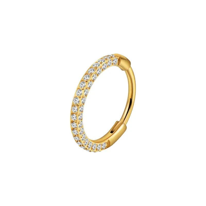 Crystal Pave Hinged Hoop