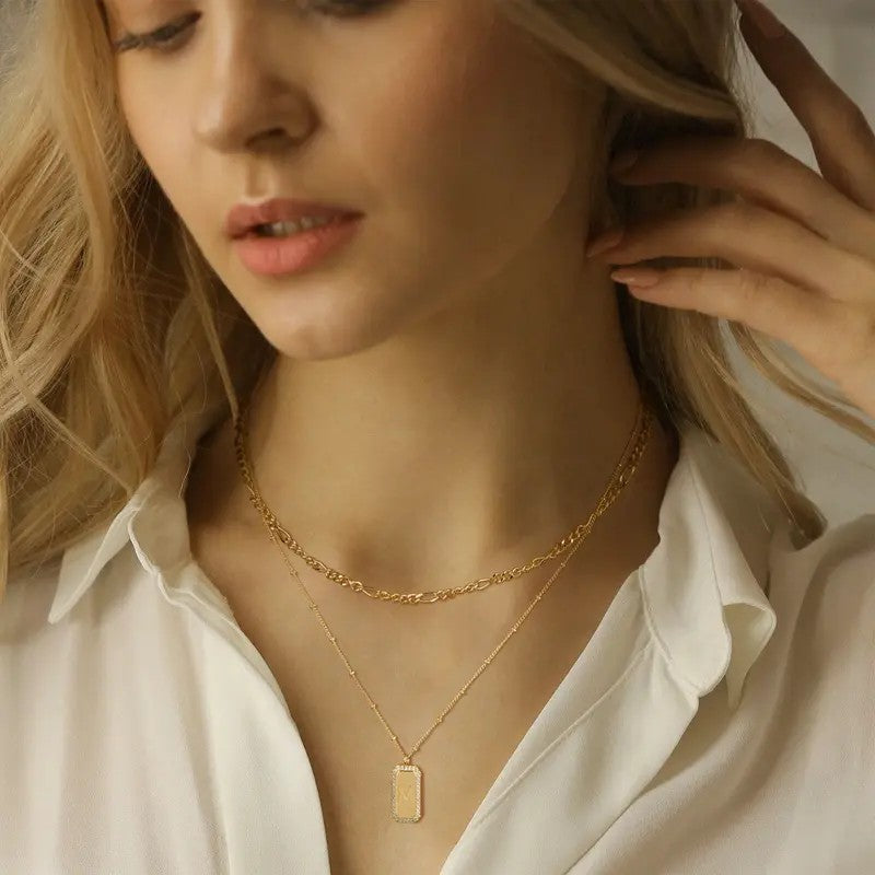 Crystal Initial Necklace