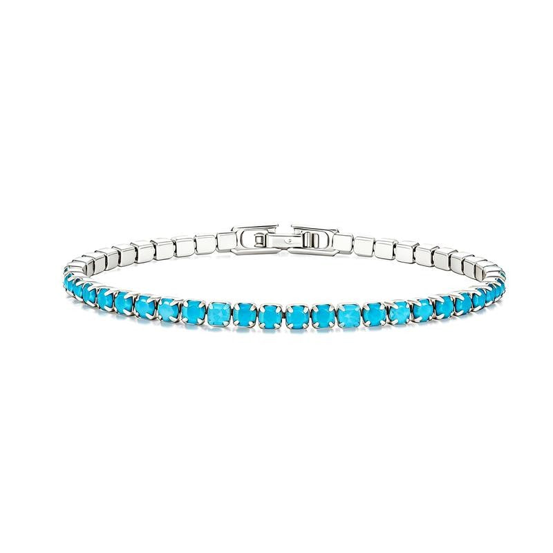 Square Stone Tennis Bracelet