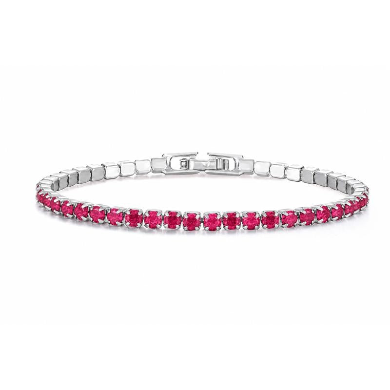Square Stone Tennis Bracelet