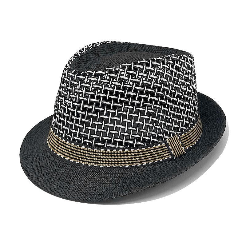 Woven Straw Fedora Hat