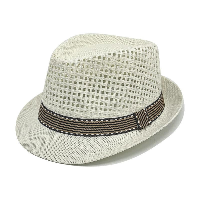 Woven Straw Fedora Hat