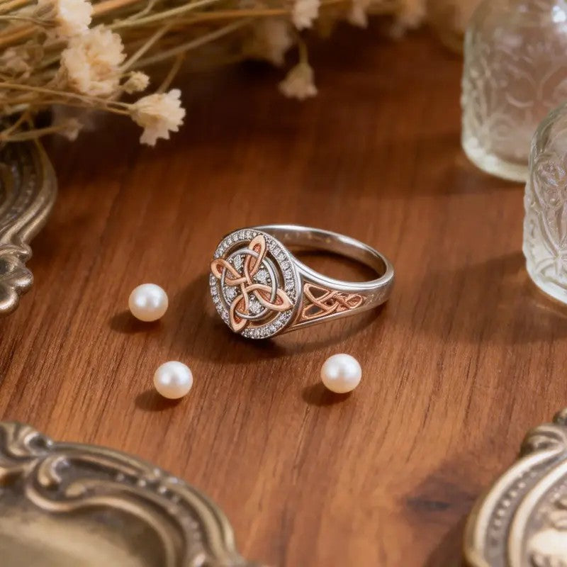 Rose Gold Knot Statement Ring