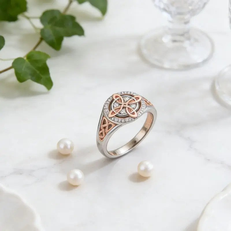 Rose Gold Knot Statement Ring