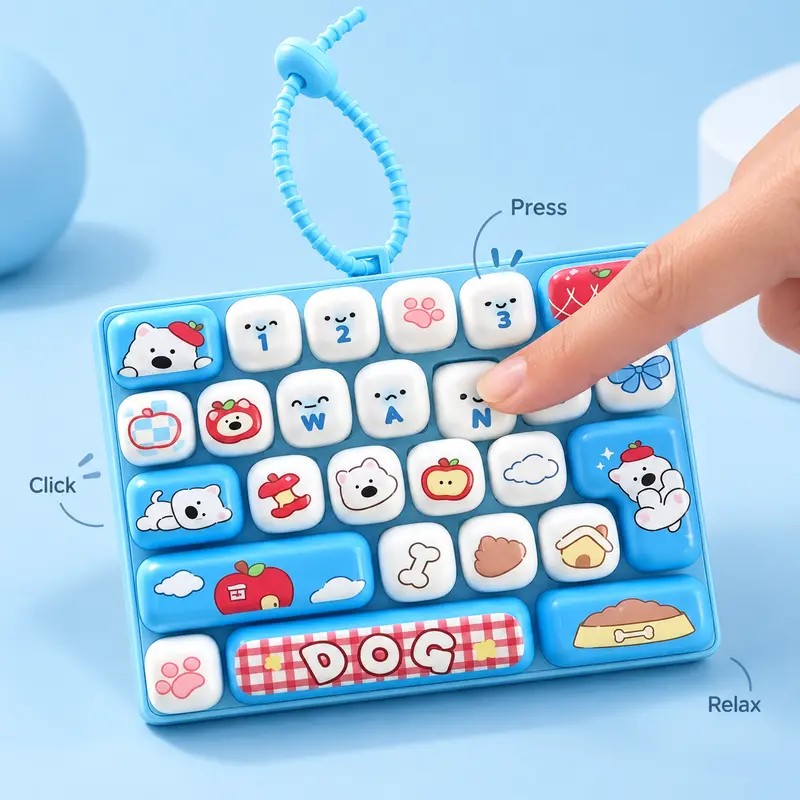 Mini Keyboard Fidget Keychain