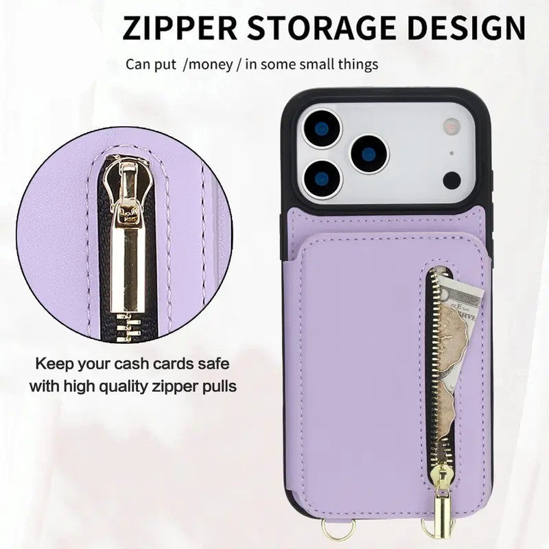 Crossbody Zipper Wallet Phone Case