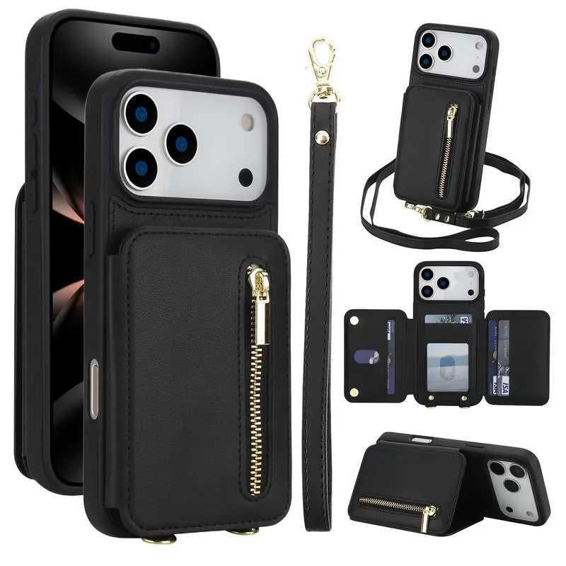 Crossbody Zipper Wallet Phone Case