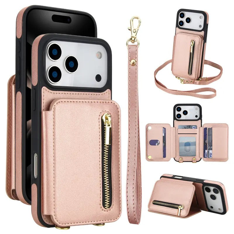 Crossbody Zipper Wallet Phone Case