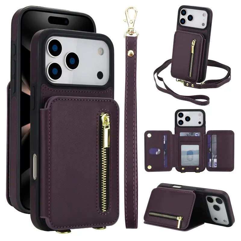 Crossbody Zipper Wallet Phone Case