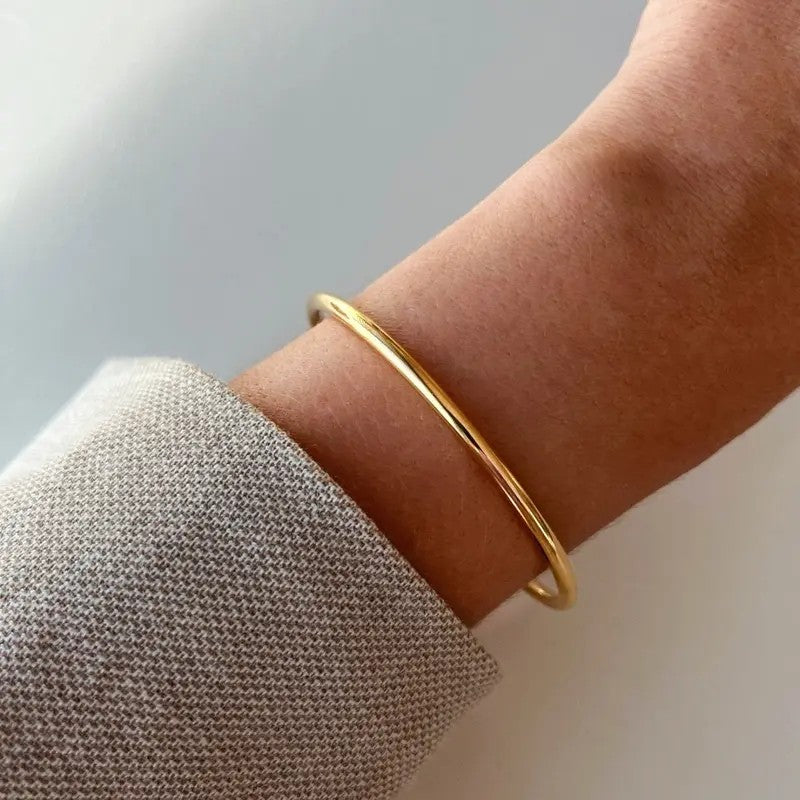 Polished Gold-Tone Cuff Bracelet
