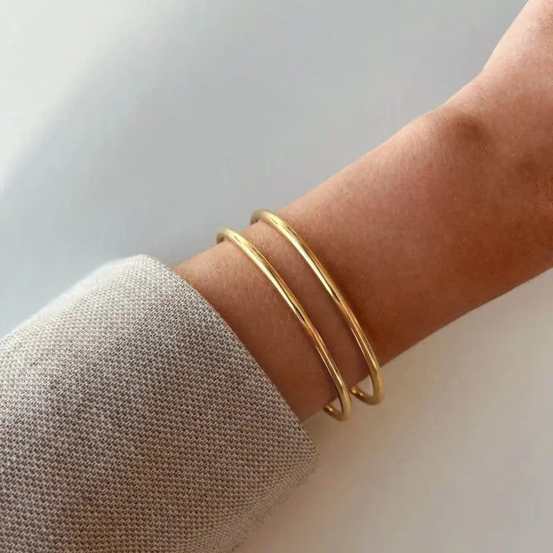 Polished Gold-Tone Cuff Bracelet