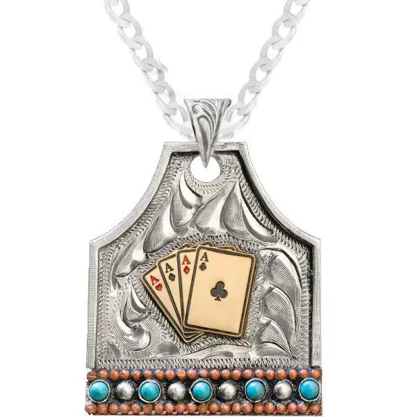 Cow Tag Poker Necklace