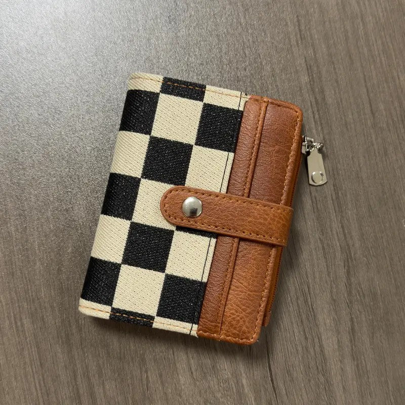 Checkerboard Snap Wallet