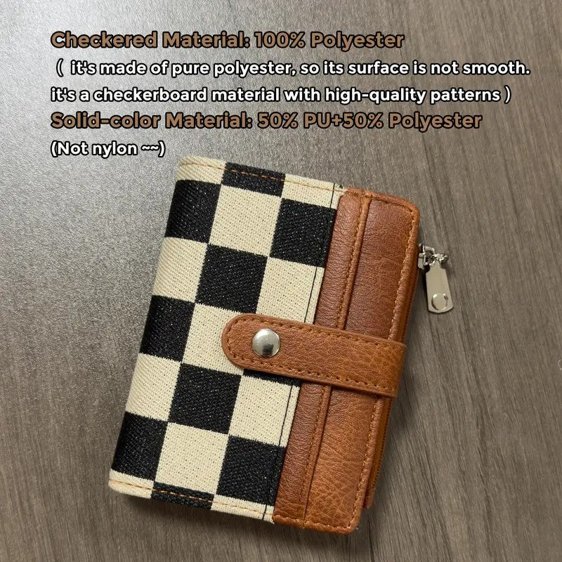 Checkerboard Snap Wallet