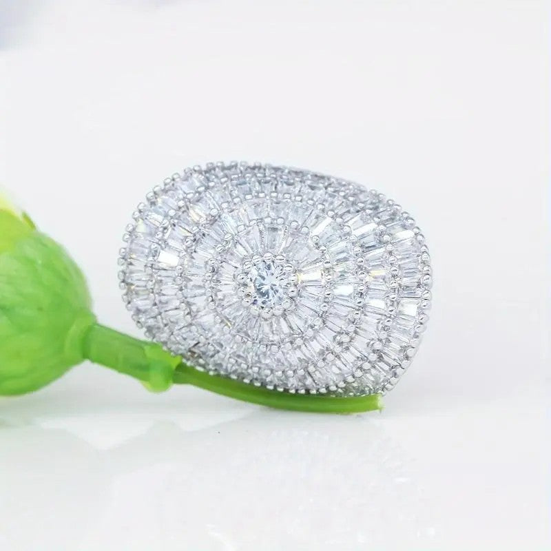 Crystal Halo Statement Ring