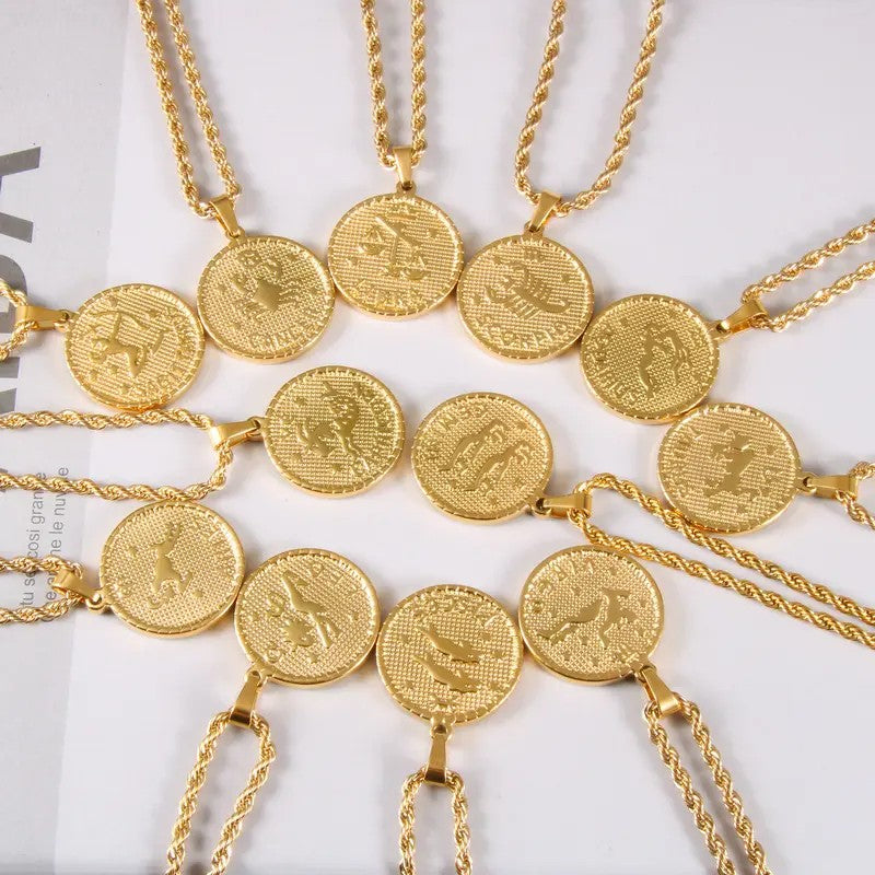Zodiac Coin Necklace