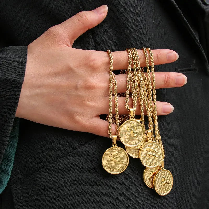 Zodiac Coin Necklace
