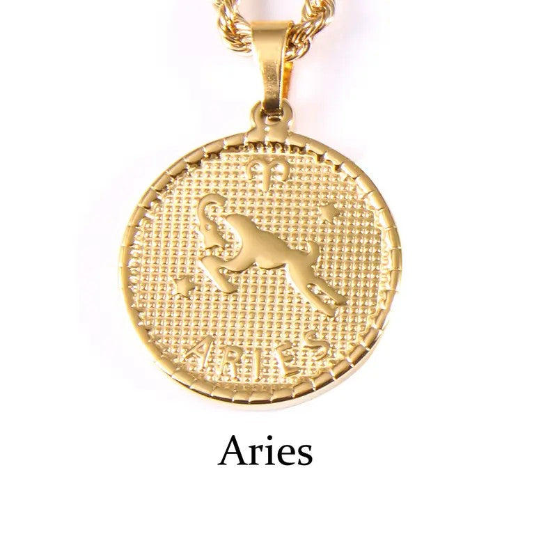 Zodiac Coin Necklace