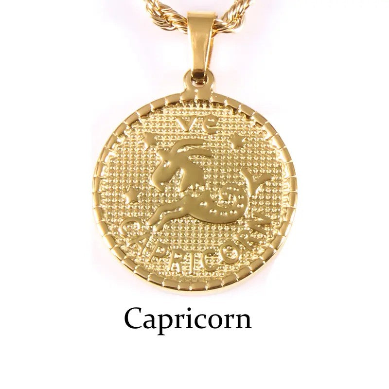 Zodiac Coin Necklace