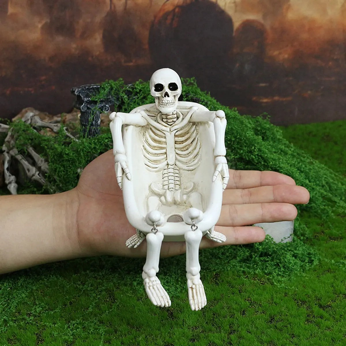 Skeleton Bathtub Planter