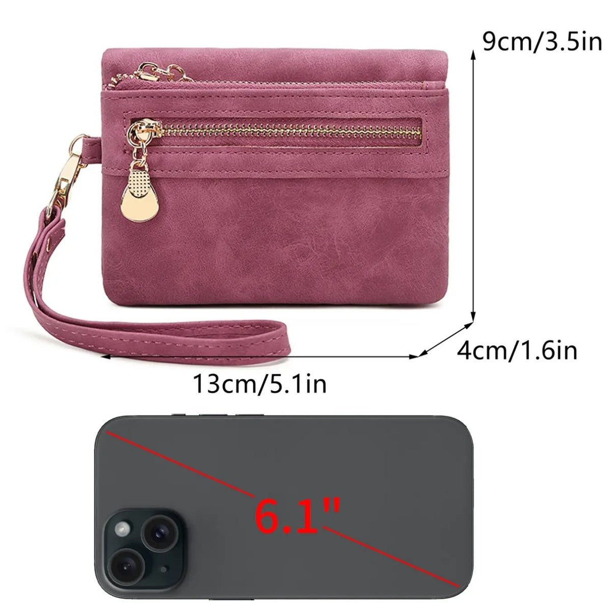 Suede Wristlet Wallet