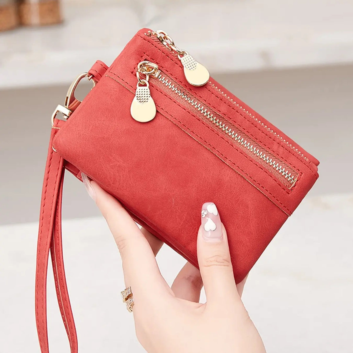 Suede Wristlet Wallet