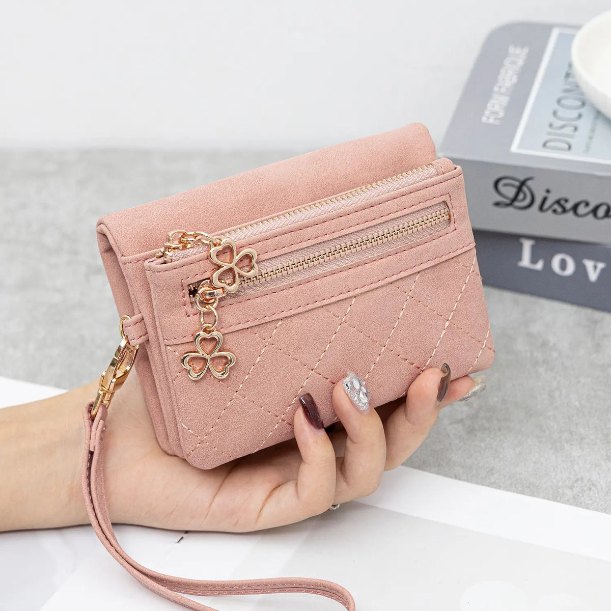 Suede Wristlet Wallet